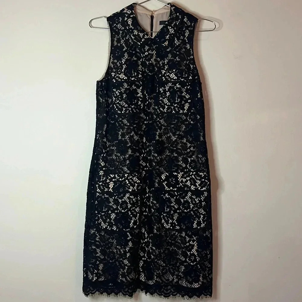J Crew  Lace Overlay Sheath Dress